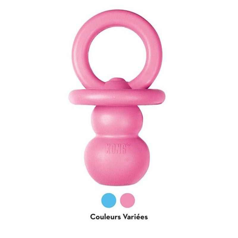 Jouet KONG Puppy Binkie S, vue de côté mettant en valeur l'intérieur creux.