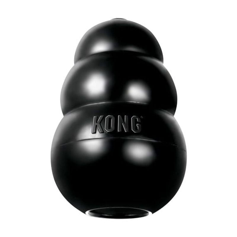 Jouet pour chien KONG Extreme XXL caoutchouc noir pour mâcheurs puissants, conçu pour grands chiens 