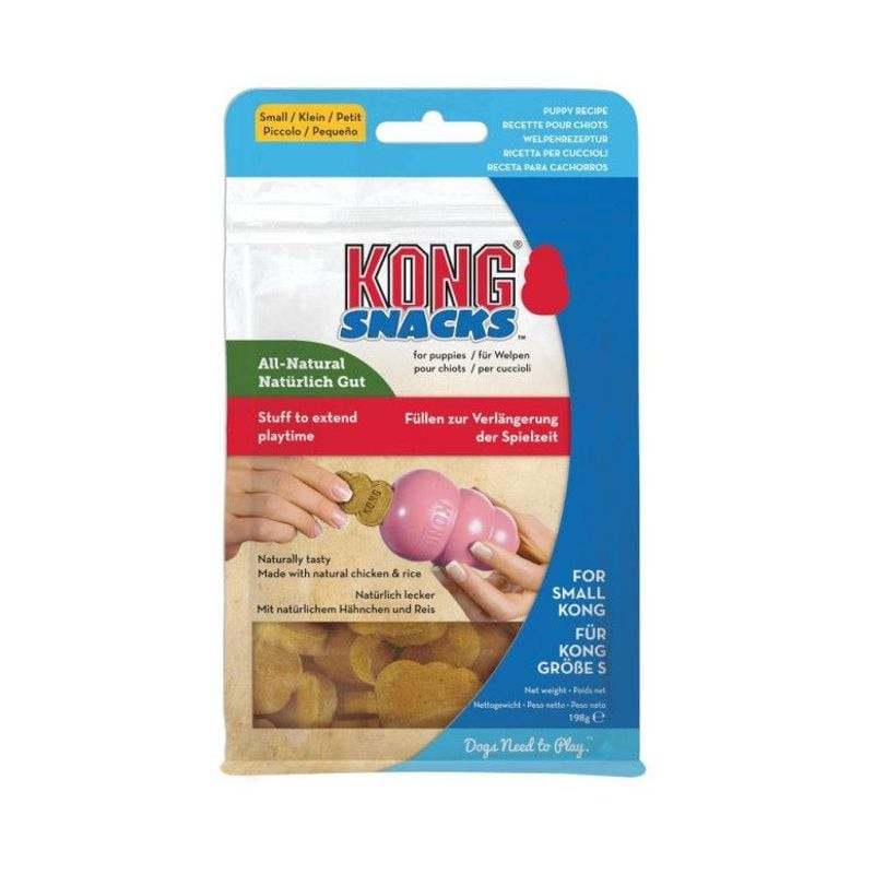 Packshot du sachet de friandises KONG Biscuits pour chiot au foie de poulet, 198g