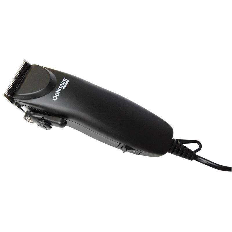 Tondeuse semi-professionnelle Optimum BEAUTY pour chien, corps ergonomique, boîtier noir et peigne r