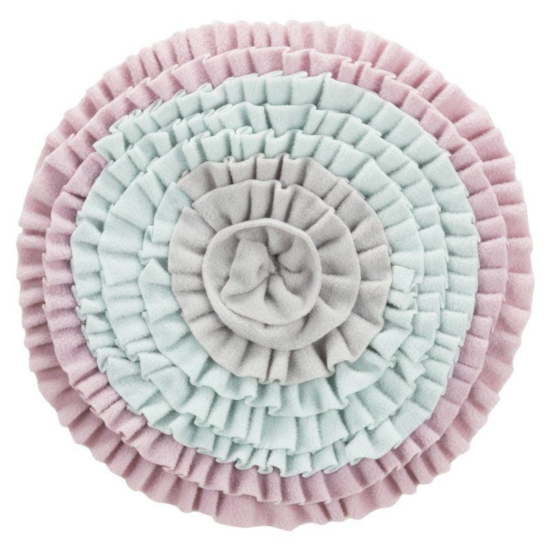 Tapis à renifler Trixie Junior gris et rose sur fond blanc, packshot produit