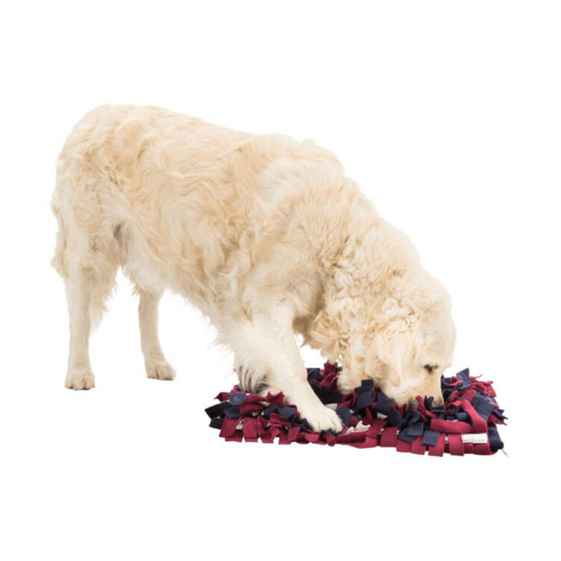 Front view of Trixie Strategy Snuffle Mat packshot, highlighting the dense polyester fringes and fab
