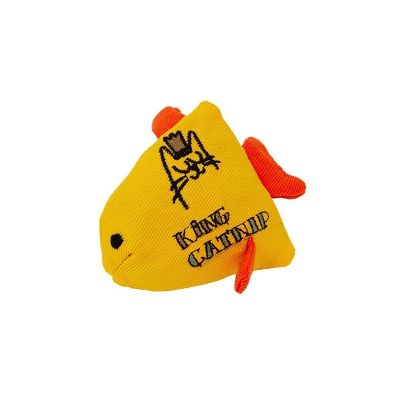 Jouet pour chat poisson doré VADIGRAN King Catnip, rempli de cataire bio, 11,5 cm, fait main au Roya