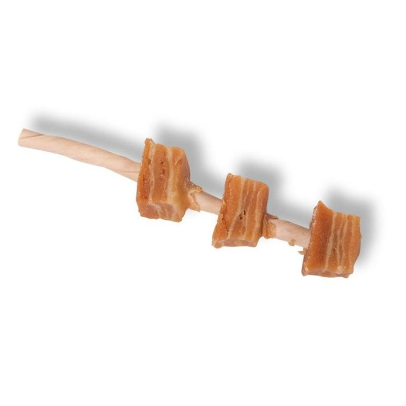 Packshot du bâton à mâcher au collagène de poulet Vadigran pour chien, 12 cm, en vrac.