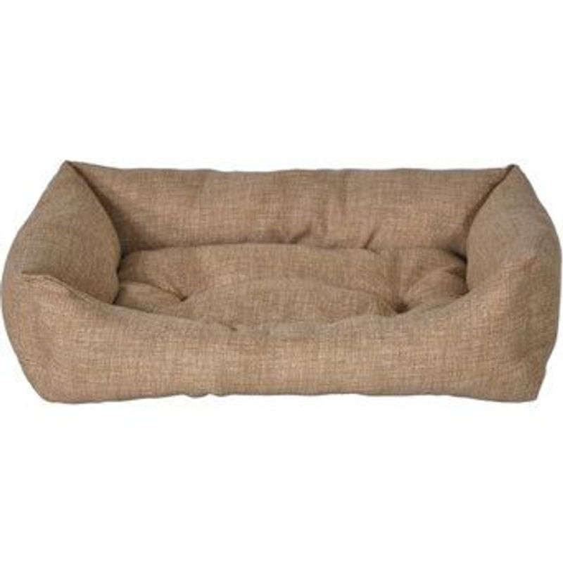 Panier carré beige Vadigran Adelle en mélange coton et polyester, mesurant 60x70x18 cm, offrant un s