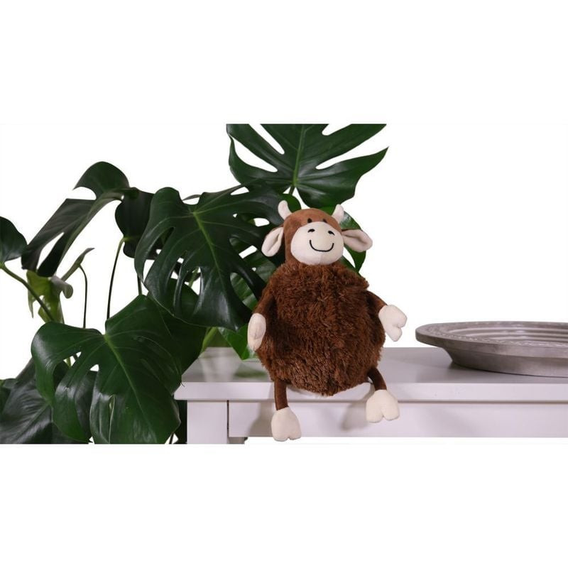 Une peluche en forme de vache pour chien, de 28 cm, de la collection Vadigran Belly, avec un couineu
