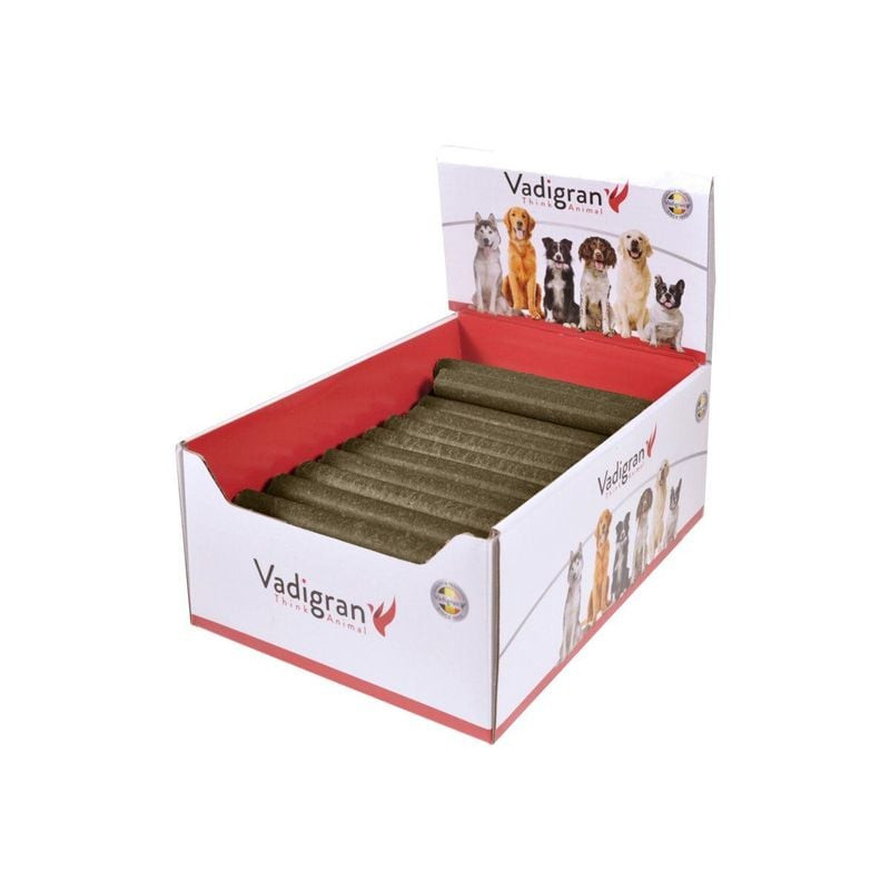 Visuel produit des bâtonnets à mâcher VADIGRAN Mega Sticks Agneau et Riz, cylindriques.