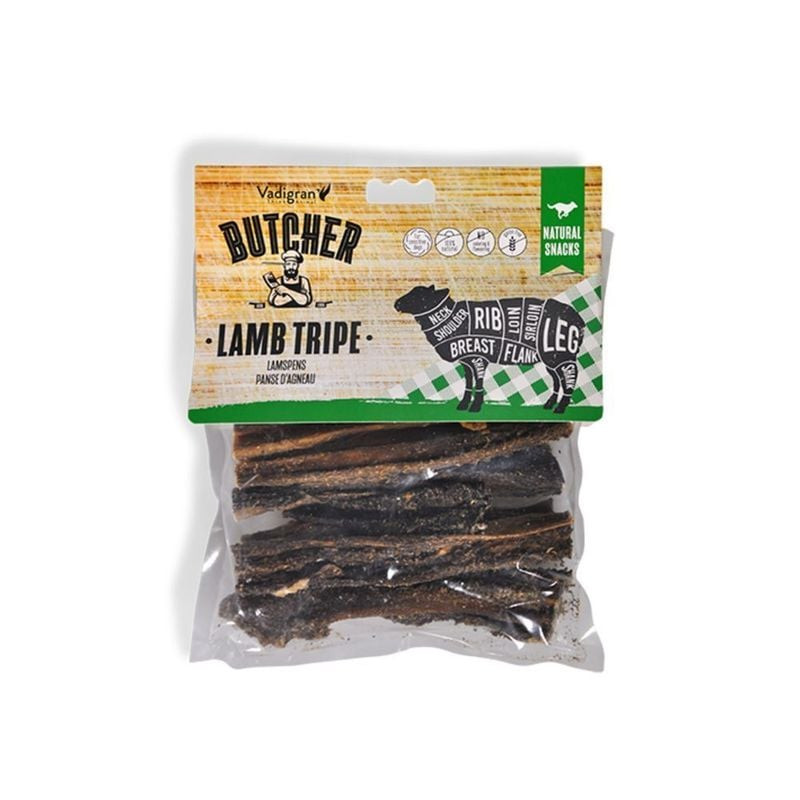 VADIGRAN 1969205 friandises chien panse d'agneau - vue de face du sachet avec nom et illustration de