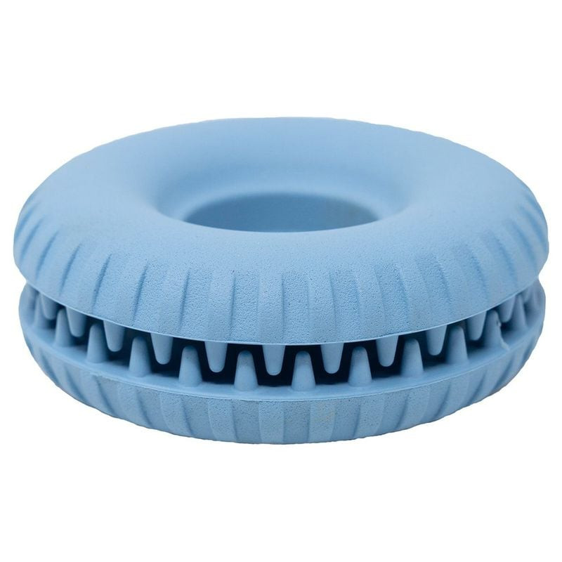 Jouet à friandises VADIGRAN Snapper Trapper Tire (M) sur fond blanc, dents entrelacées en caoutchouc