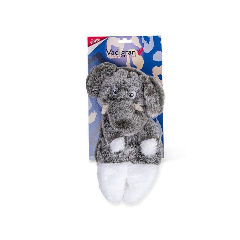 Vue latérale de la peluche pour chien VADIGRAN Supersoft Lolla bleue, montrant sa taille et sa forme