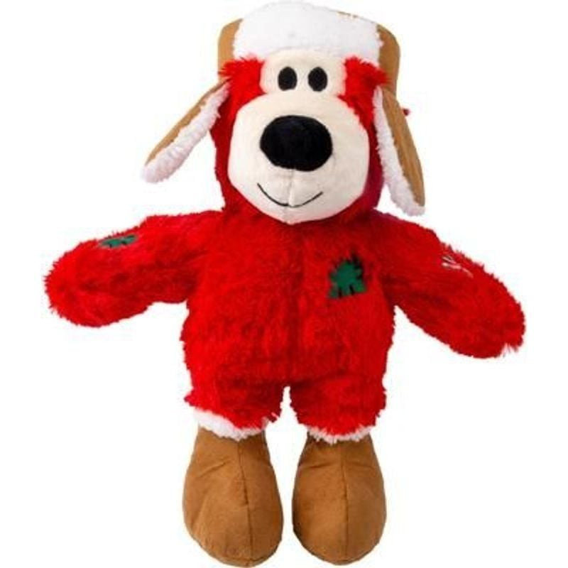 Jouet pour chien en peluche KONG Holiday Wild Knots Ours en couleurs ? Ou un autre angle montrant l'