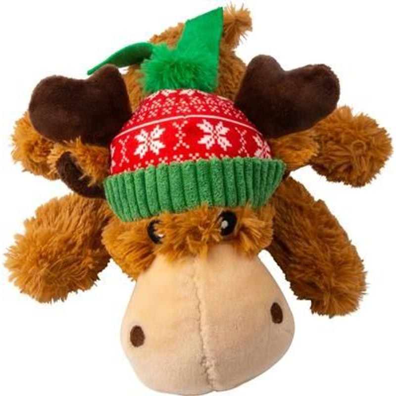Jouet en peluche KONG Holiday Cozie Renne, vue arrière montrant les détails cousus et la queue.