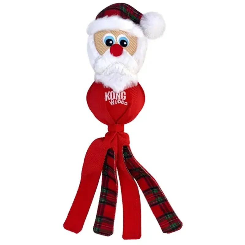 Packshot du Jouet interactif KONG Holiday Wubba L avec sifflet pour chien et chat, un jouet festif e