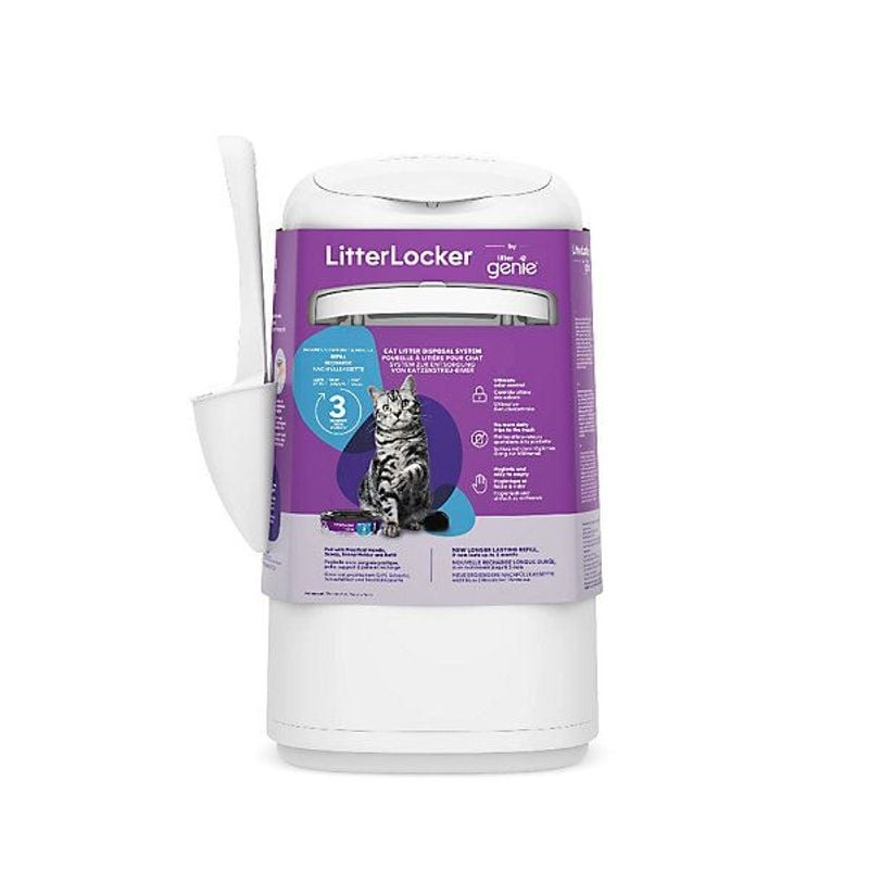 Système complet d'élimination de litière pour chat Litter Genie LitterLocker avec seau, pelle et rec